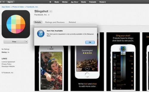 ứng dụng slingshot mới nhất của Facebook