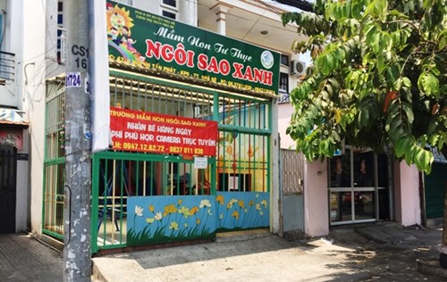 Ng&ocirc;i trường nơi xảy ra vụ việc trẻ mầm non bị quăng quật như đồ vật v&igrave; ngủ sai chỗ