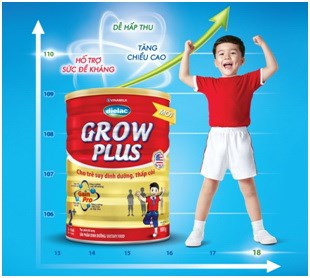 Dielac Grow Plus &ldquo;đặc chế&rdquo; cho trẻ suy dinh dưỡng, thấp c&ograve;i bắt kịp đ&agrave; tăng trưởng