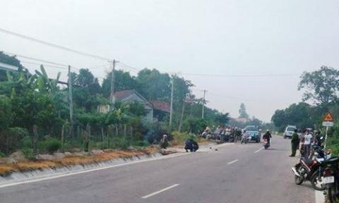 Hiện trường nơi nh&oacute;m đối tượng tấn c&ocirc;ng l&agrave;m 2 trung &uacute;y c&ocirc;ng an thương vong