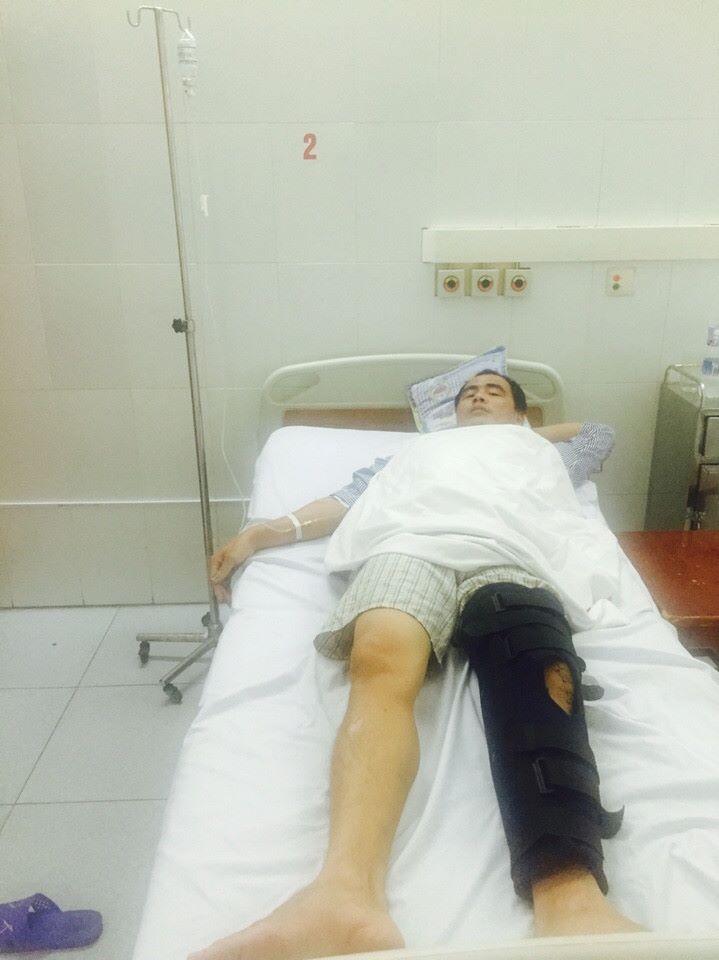 Anh Th&agrave;nh đang điều trị tại bệnh viện
