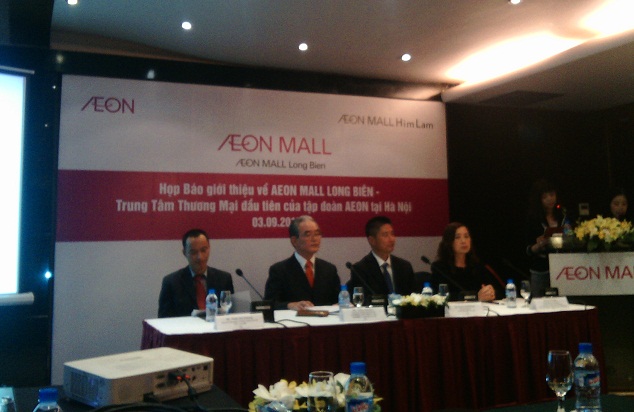 Họp b&aacute;o chuẩn bị ra mắt TTTM AEON Mall Long Bi&ecirc;n
