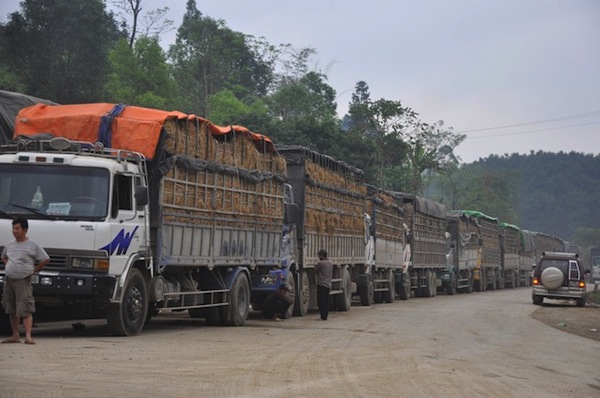 H&agrave;ng c&acirc;y số xe h&agrave;ng n&ocirc;ng sản kẹt cứng do &ugrave;n tắc cửa khẩu T&acirc;n Thanh, Lạng Sơn