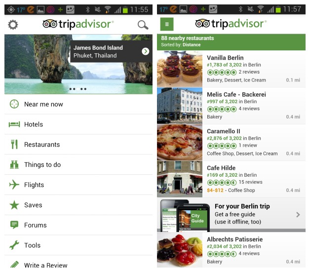 Trip Advisor City Guides l&agrave; 1 trong nhiều ứng dụng Android tốt nhất hiện nay
