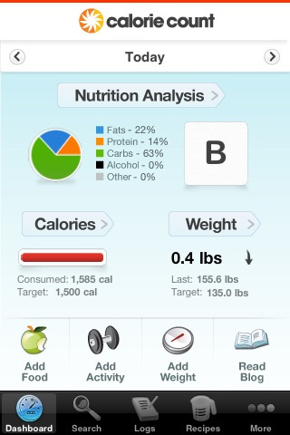 Calorie Counter l&agrave; một ứng dụng hay để giữ một khẩu phần ăn l&agrave;nh mạnh