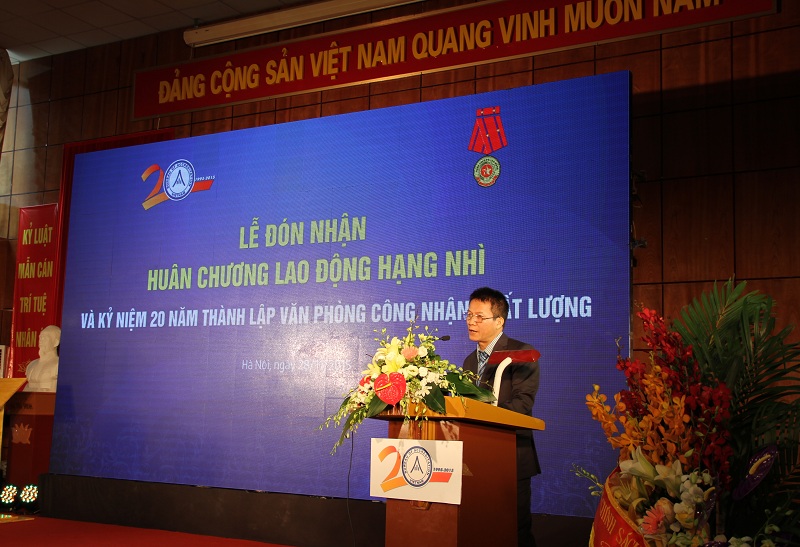 &Ocirc;ng Vũ Xu&acirc;n Thủy - Gi&aacute;m đốc BoA b&aacute;o c&aacute;o những kết quả đạt được của BoA trong 20 năm qua