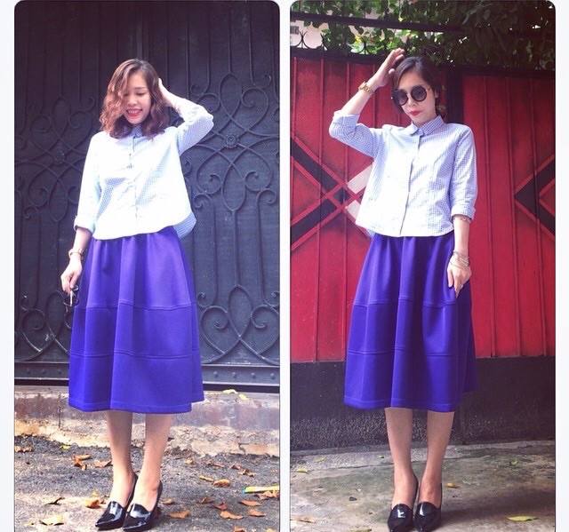 Đi dự tiệc cưới c&ugrave;ng v&aacute;y midi