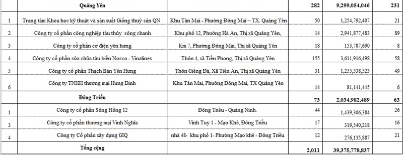 Công ty TNHH Âu Lạc Quảng Ninh dẫn đầu tỉnh về nợ đọng BHXH Công ty TNHH Âu Lạc Quảng Ninh dẫn đầu tỉnh về nợ đọng BHXH