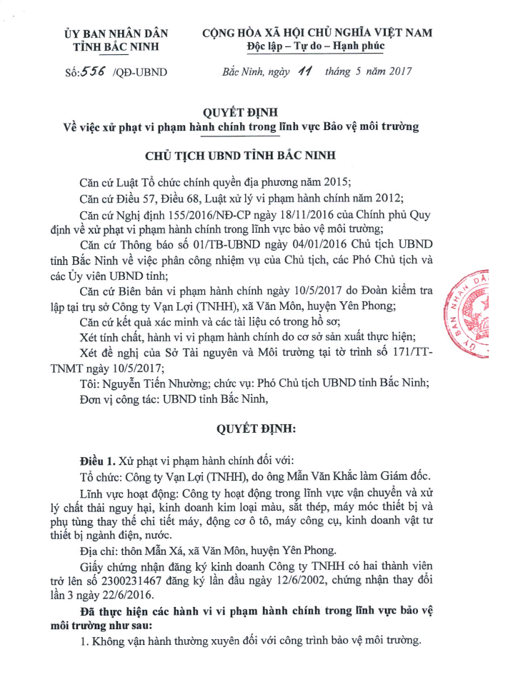 công ty vạn lợi bắc ninh gây ô nhiễm công ty vạn lợi bắc ninh gây ô nhiễm