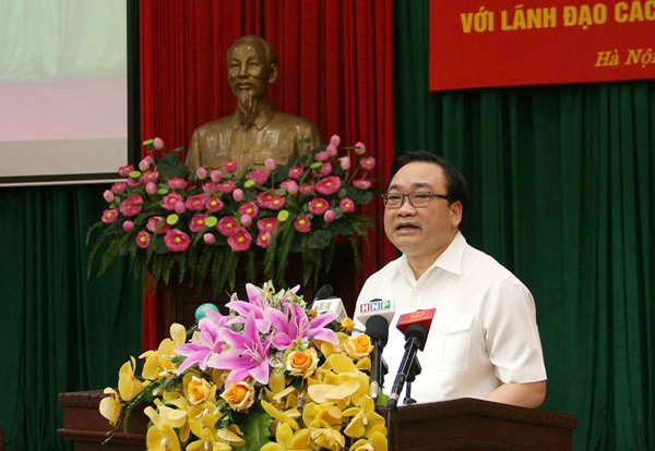 Bí thư Thành ủy Hoàng Trung Hải phát biểu kết luận hội nghị Bí thư Thành ủy Hoàng Trung Hải phát biểu kết luận hội nghị