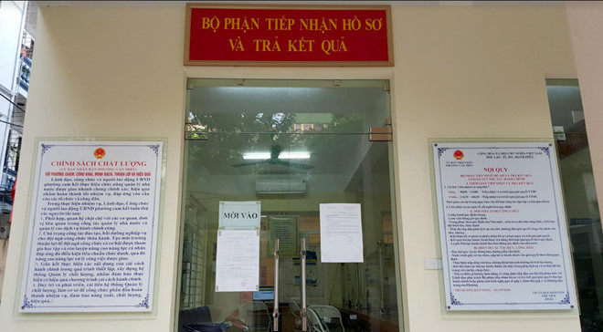 Ph&ograve;ng giải quyết thủ tục 13WIN là nhà cái uy tín top đầu Châu Á UBND phường Văn Miếu. Ảnh: B&aacute; Chi&ecirc;m. 