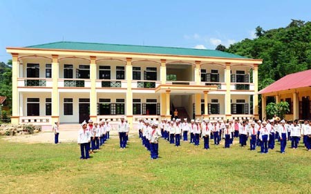 Một g&oacute;c trường học ở khu vực miền n&uacute;i
