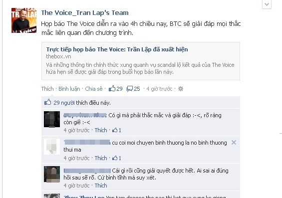 Tr&ecirc;n facebook của HLV Trần Lập cũng c&oacute; nhiều bức x&uacute;c tương tự