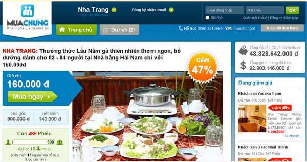 Giao diện của Muachung
