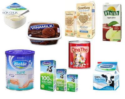 Những nh&atilde;n h&agrave;ng thế mạnh của Vinamilk. Ản. N. N
