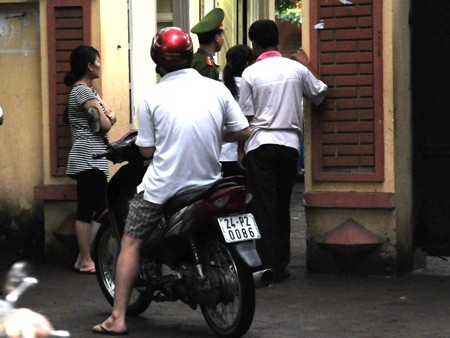 Điểm thi trường THCS Khương Đ&igrave;nh s&aacute;ng 9/7. Ảnh: Tuấn Nguyễn