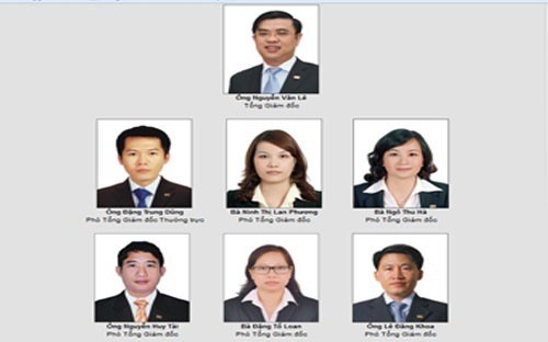 Ban điều h&agrave;nh của SHB, ảnh chụp từ website c&ocirc;ng ty