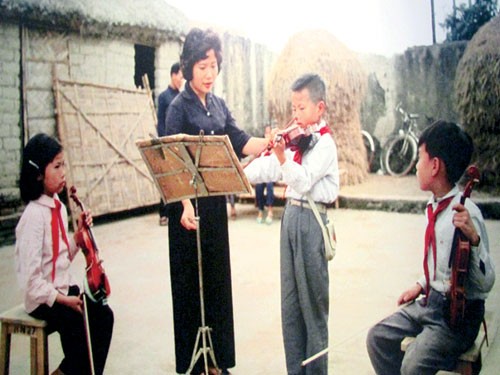 Lớp học nhạc thời chiến tranh.