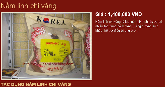 T&uacute;i nấm linh chi v&agrave;ng được giao b&aacute;n tr&ecirc;n mạng c&oacute; gi&aacute; hơn 1 triệu đồng