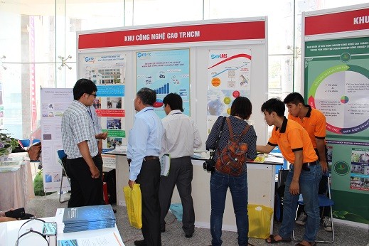 Kh&ocirc;ng gian khu vực triển l&atilde;m của Khu C&ocirc;ng nghệ cao Th&agrave;nh phố Hồ Ch&iacute; Minh