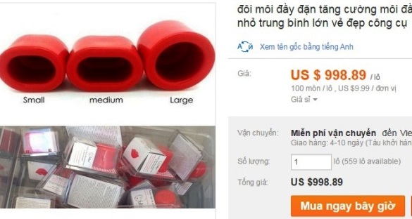 Gặp họa vì dụng cụ bơm môi cấp tốc Gặp họa vì dụng cụ bơm môi cấp tốc