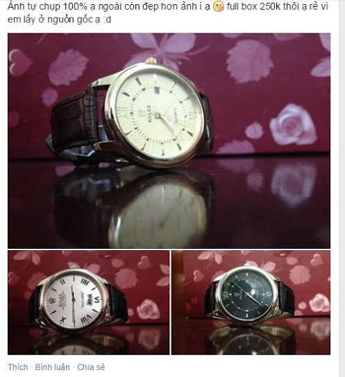 Nếm 'quả đắng' v&igrave; đồng hồ Rolex nh&aacute;i