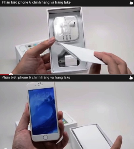 Th&ocirc;ng tin về iPhone 6 thật v&agrave; nh&aacute;i được chia sẻ tr&ecirc;n mạng x&atilde; hội