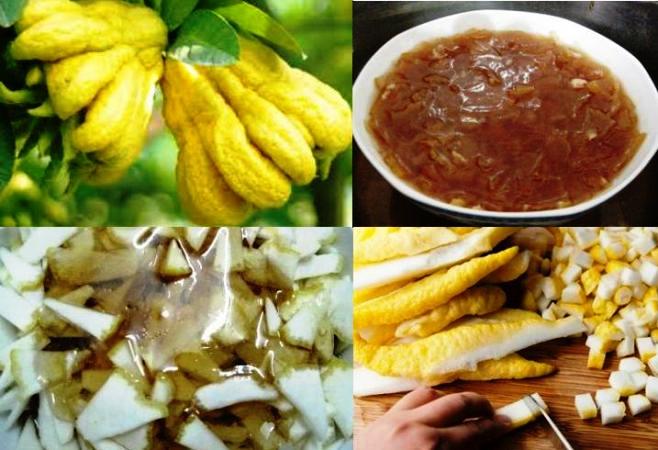 Quả phật thủ được nhiều người tận dụng sau khi trưng tết chế biến th&agrave;nh đồ ăn thức uống