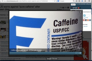 Dùng bột caffeine nguyên chất, coi chừng tử vong Dùng bột caffeine nguyên chất, coi chừng tử vong
