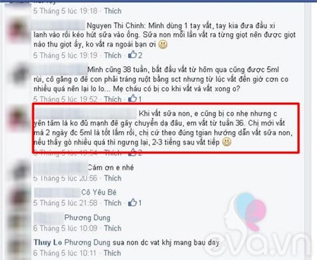Một mẹ bầu cảm thấy đau và sợ khi tiến hành vắt sữa non nhưng vẫn muốn thử.