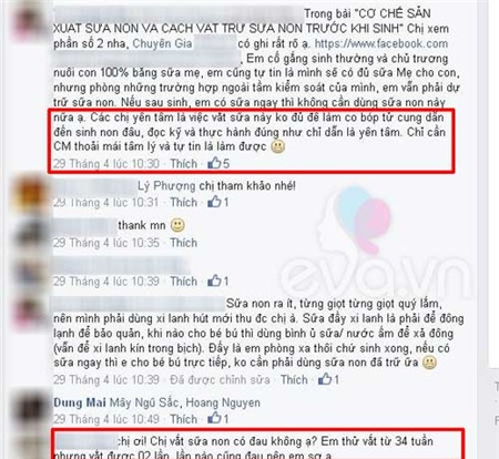 Bà mẹ có dấu hiệu dọa sinh non nên...cố vắt sữa trước phòng khi sinh non thật.