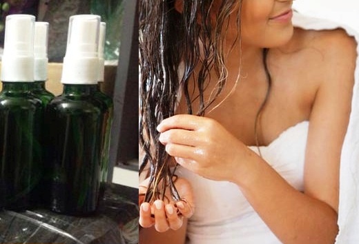 Tinh dầu dưỡng tự chế được nhiều người sử dụng để chăm s&oacute;c t&oacute;c 