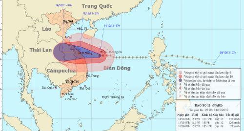 Cập nhật tin b&atilde;o số 11, đương đi cơn b&atilde;o,