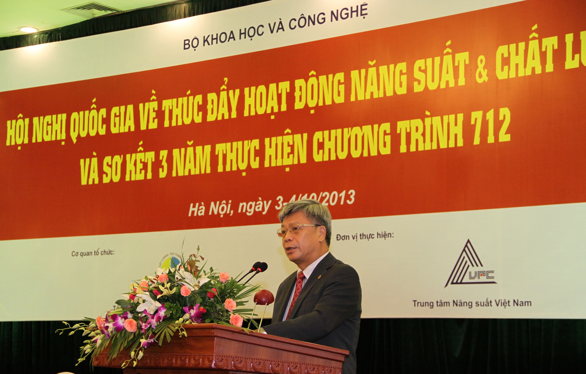 Thu truong Bo KHCN Tran Viet Thanh phat bieu tai Hoi nghi