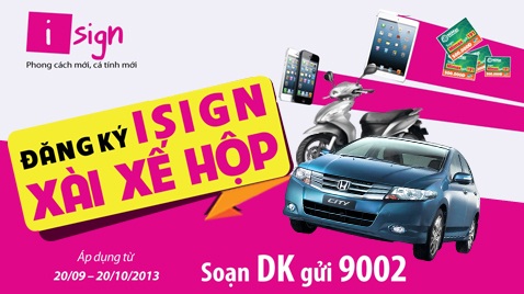 Dung dich vu iSign, co co hoi trung o to