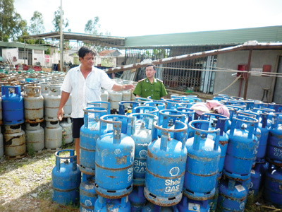 Tran lan vo binh gas gia ngoai thi truong