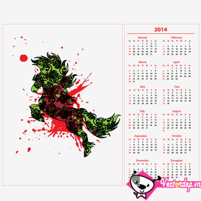 Mau lich ve ngua doc dao cho nam Giap Ngo 2014
