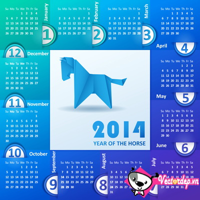 Mau lich ve ngua doc dao cho nam Giap Ngo 2014