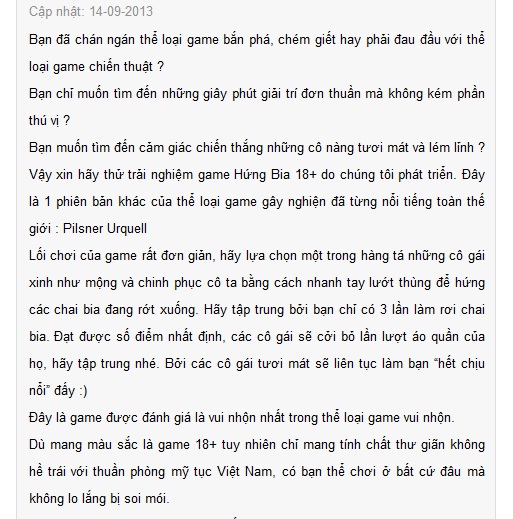 Mot noi dung kheu goi trong game cua SunNet