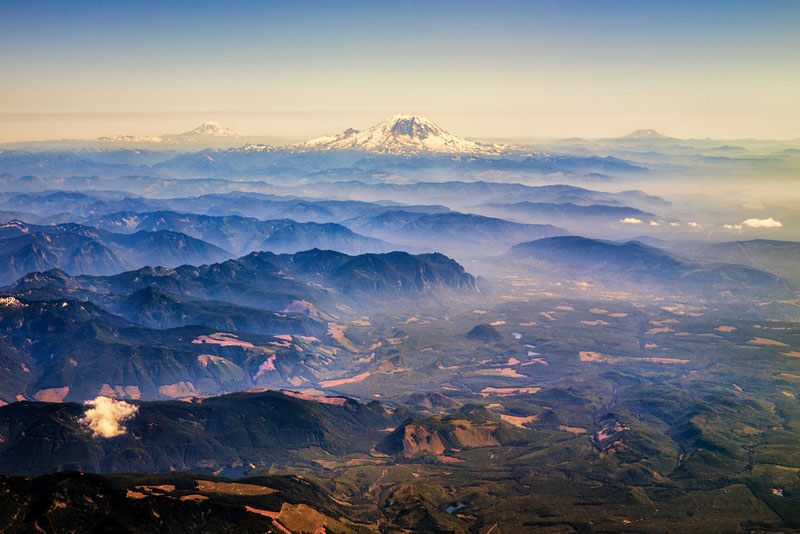 Dãy núi Rainier. 