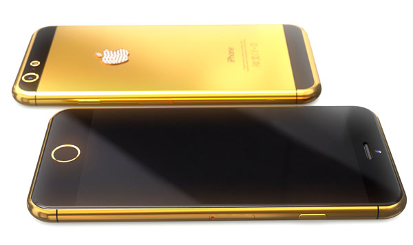 Logo Apple được đính kim cương ở bản dựng iPhone 6 của Martin Hajek.