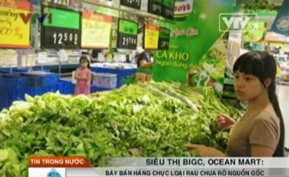 BigC b&aacute;n rau kh&ocirc;ng r&otilde; nguồn gốc l&ecirc;n bản tin thời sự
