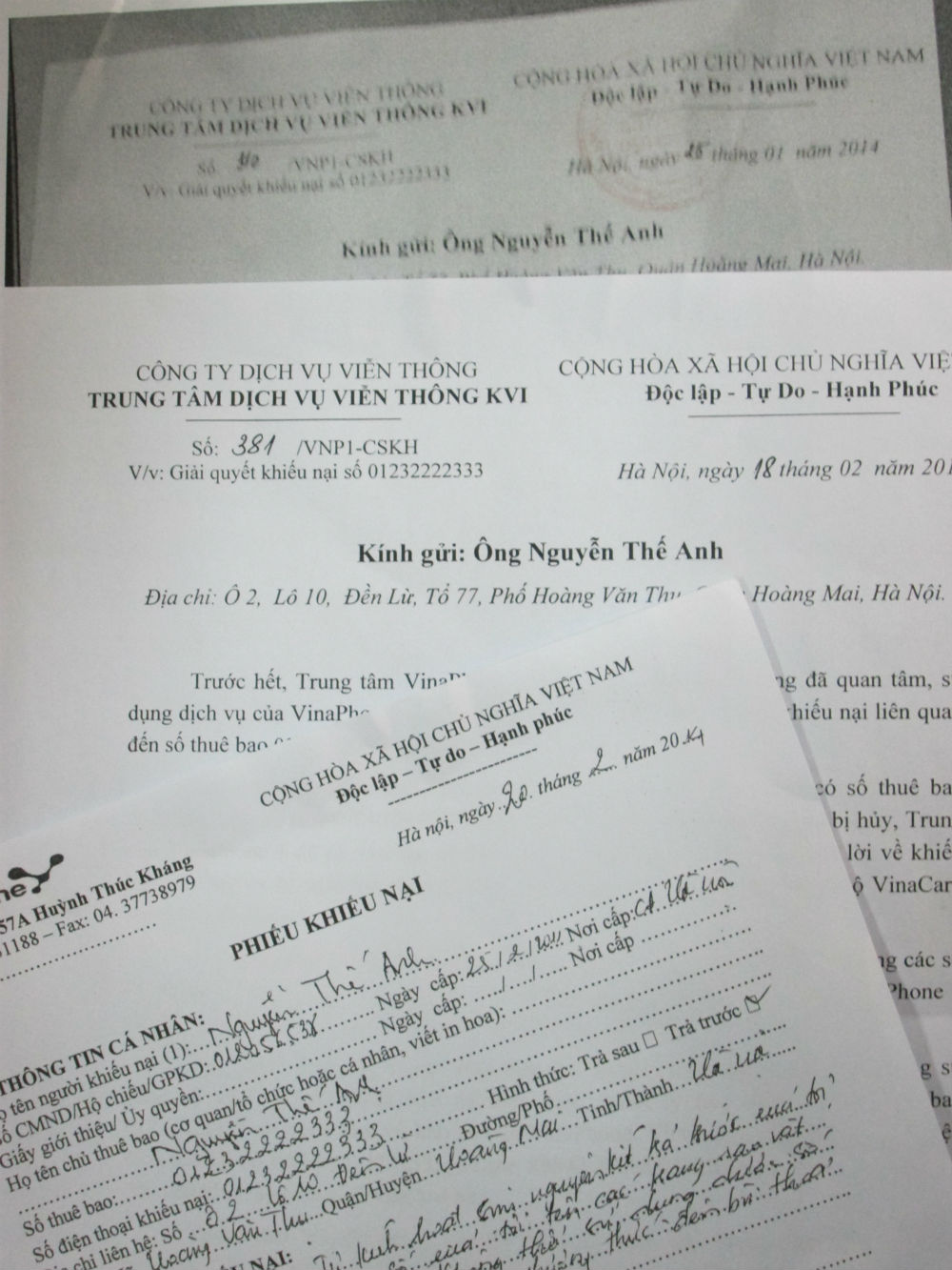 VinaPhone bị khiếu nại