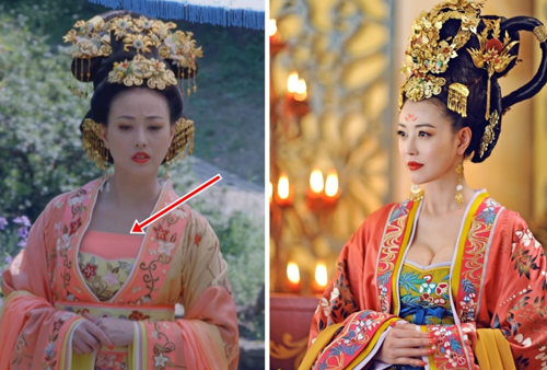 Đài TVB xử lý cảnh hở ngực trong 'Võ Mị Nương truyền kỳ' bằng cách thêm vải Đài TVB xử lý cảnh hở ngực trong 'Võ Mị Nương truyền kỳ' bằng cách thêm vải