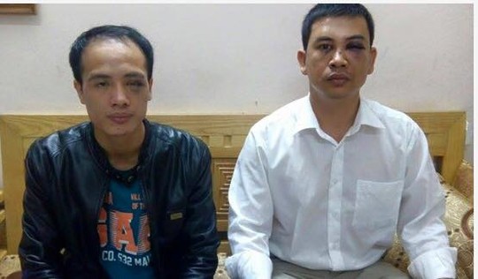 2 luật sư L&ecirc; Văn Lu&acirc;n v&agrave; Trần Thu Nam (từ tr&aacute;i qua) đ&atilde; bị thương nặng sau vụ h&agrave;nh hung