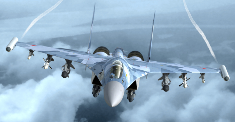 Vũ kh&iacute; qu&acirc;n sự trang bị cho SU-27 rất đa dạng, t&ugrave;y theo từng biến thể