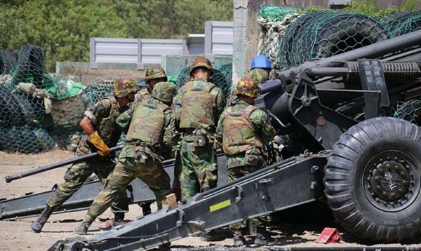 Ph&aacute;o cỡ n&ograve;ng 155mm type T-65 của qu&acirc;n đội Đ&agrave;i Loan