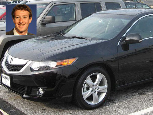 Tỷ ph&uacute; khủng l&aacute;i xế rẻ:  Mark Zuckerberg sở hữu Acura TSX m&agrave;u đen chỉ khoảng 18.000 euro. Ảnh minh họa