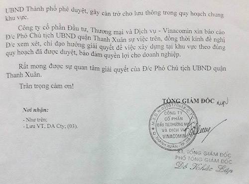 Bức tường được C&ocirc;ng ty Handico 7 tự x&acirc;y dựng tr&aacute;i ph&eacute;p tại dự &aacute;n 1.14HH L&aacute;ng Hạ - Thanh Xu&acirc;n