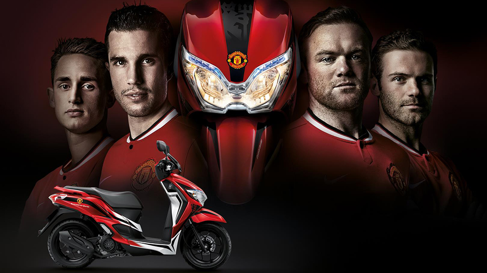 Mẫu xe m&aacute;y Honda Moove tung ra 2 phi&ecirc;n bản đặc biệt l&agrave; MU FC Limited Edition và Moove Liverpool FC Limited Editon  